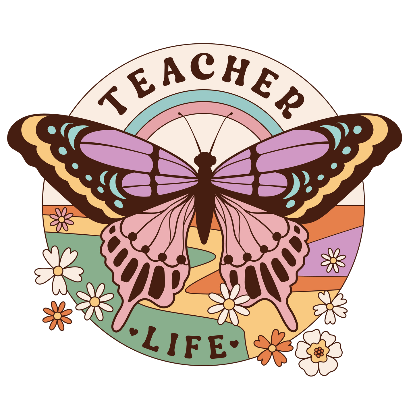 Teacher Life Design - DTF Ready To Press