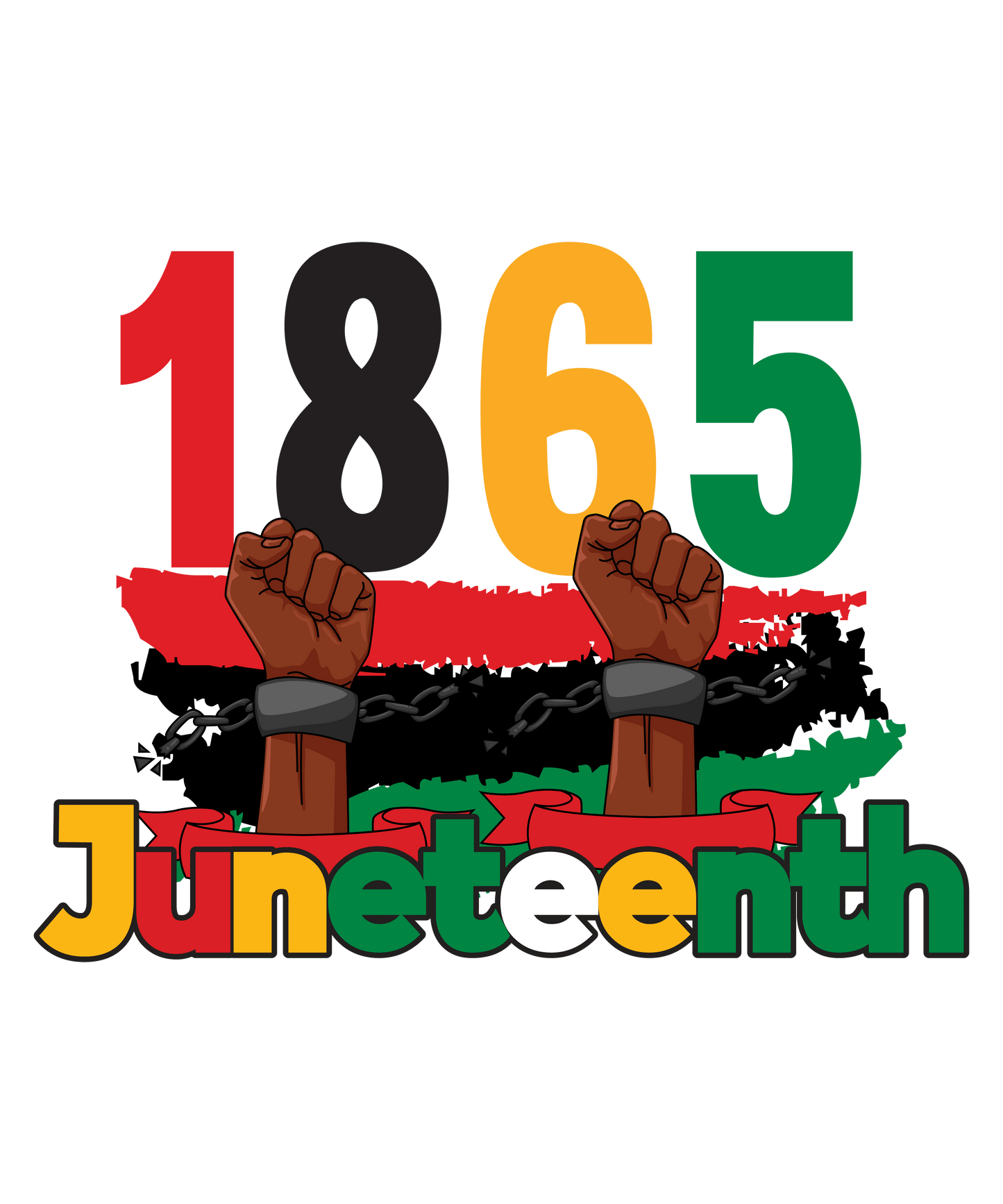 1865 Juneteenth Design - DTF Ready To Press By: Top40Brand