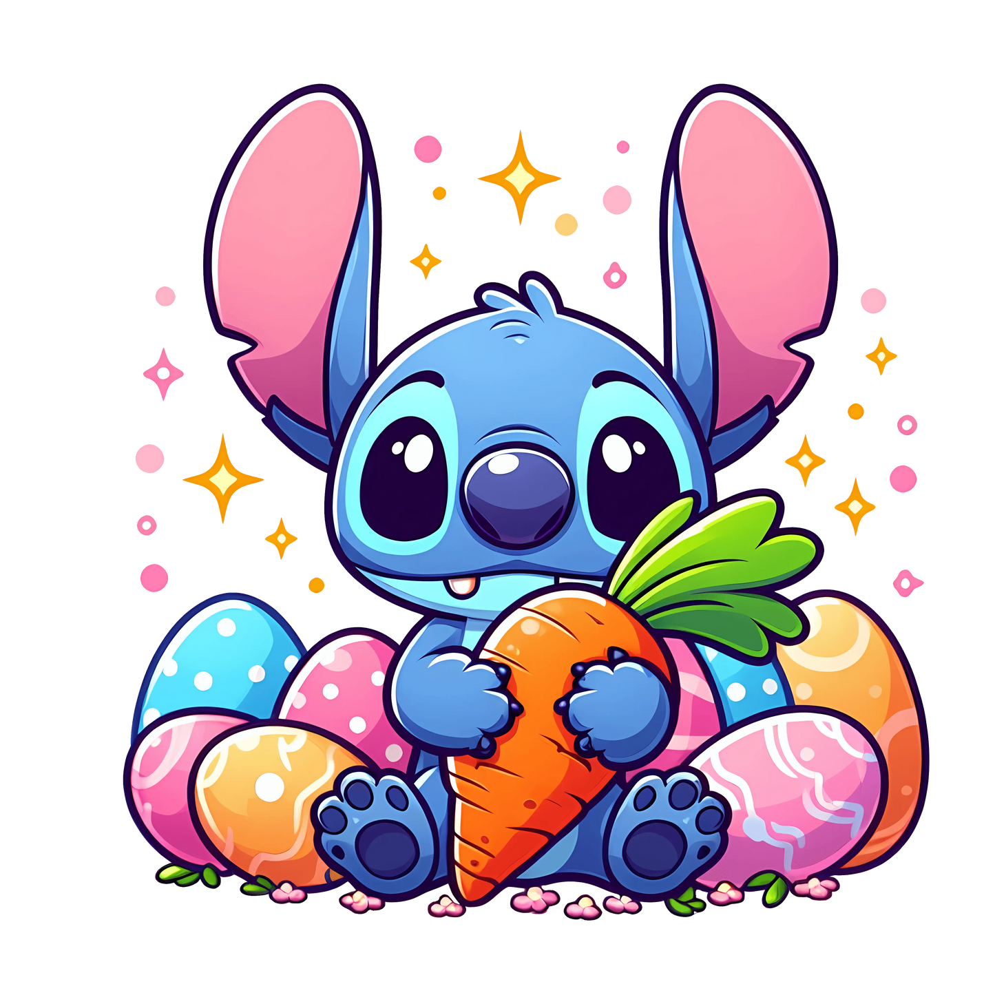 Baby Stitch Cute Easter Design - DTF Ready To Press