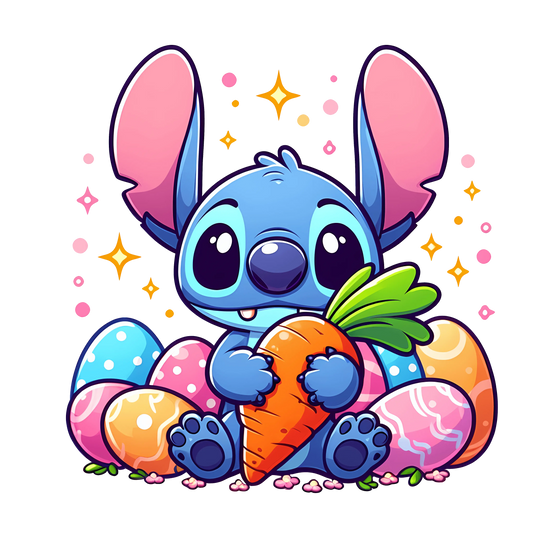 Baby Stitch Cute Easter Design - DTF Ready To Press