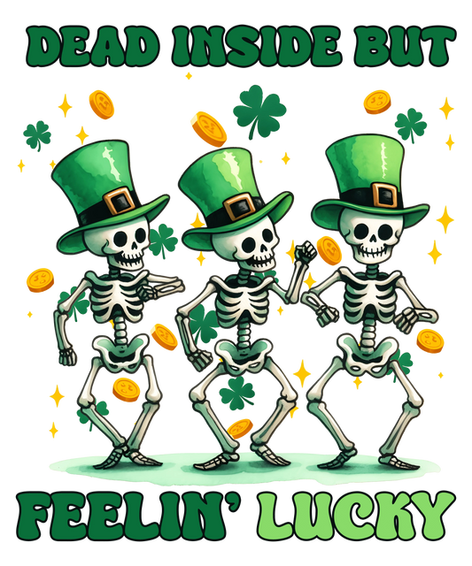 St. Patrick's Day Funny Skeletons Design - DTF Ready To Press