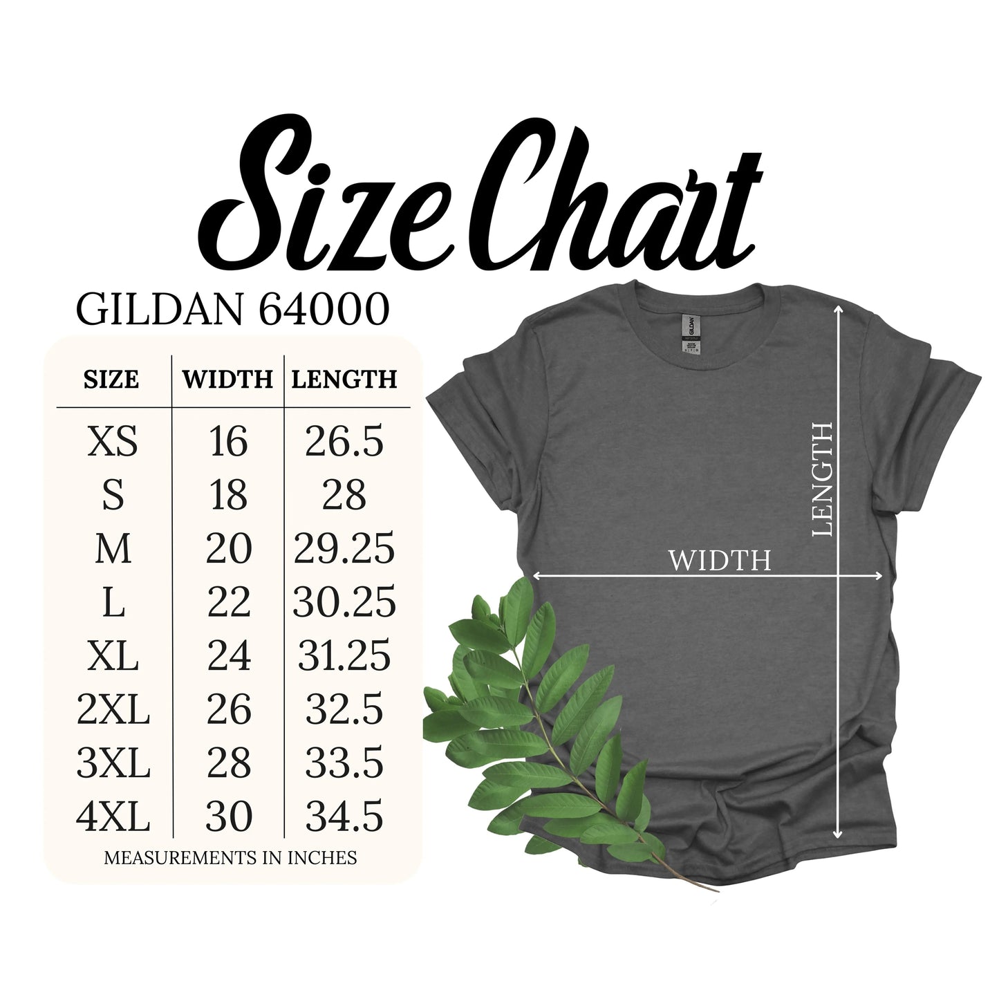 Gildan 5000 Heavy Cotton Adult T-Shirt PLUS SIZE